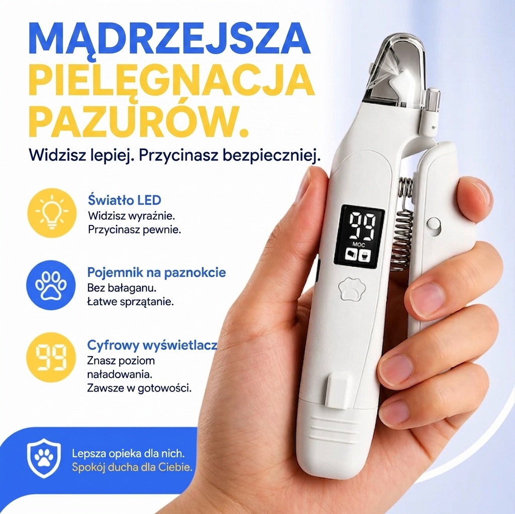 Obcinacz dla psów  z diodami LED
