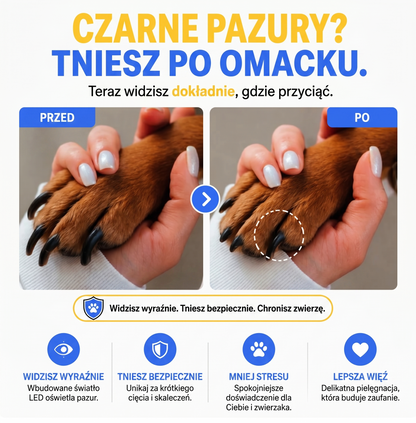 Obcinacz dla psów  z diodami LED